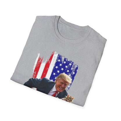 Trump Saving Our Cats Patriotic Tshirt