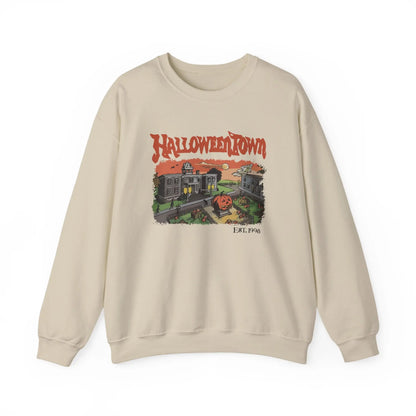 HalloweenTown Sweatshirt, Cozy Fall Sweatshirt, Spooky Vibes, Unisex Crewneck, Halloween Sweatshirt, Fall Sweater Printify