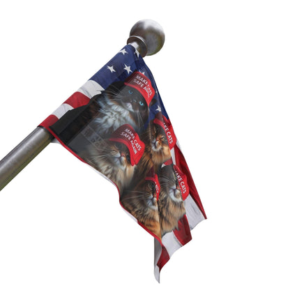 Make Cats Safe Again American Flag, Cat Lover Gift, Patriotic Decor, USA Flag, Political Statement - Galvaleos Galvaleos Galvaleos 18" x 12" Printify Home Decor Make Cats Safe Again American Flag, Cat Lover Gift, Patriotic Decor, USA Flag, Political Statement