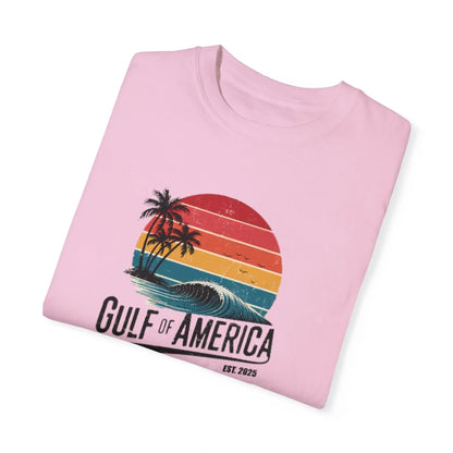 Gulf of America Garment-Dyed T-shirt, Beach Vibes Tee, Summer Apparel, Travel Shirt, Vacation Gift, Unisex Style - Galvaleos