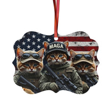 Ornament, Trump, 2024, American First, Cat Lover, President Elect, Flag, Aluminum, Christmas Gift, Home Decor, Holiday Decoration, Political - Galvaleos Galvaleos Galvaleos Medallion / 1 pc / One Size Printify Home Decor Ornament, Trump, 2024, American First, Cat Lover, President Elect, Flag, Aluminum, Christmas Gift, Home Decor, Holiday Decoration, Political