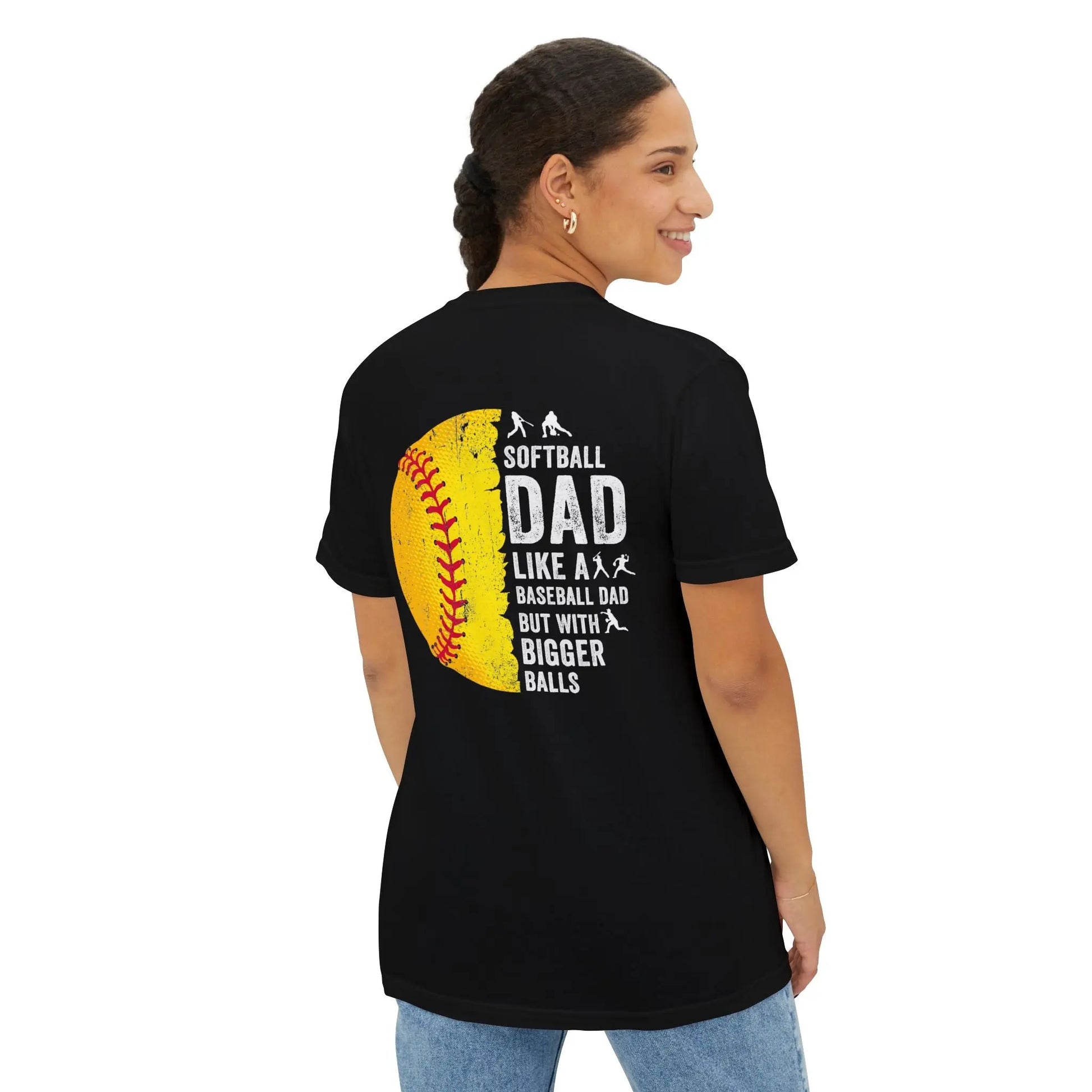 Softball Dad Pocket T-Shirt, Unisex Athletic Tee, Fun Gift for Sports Lovers, Father's Day Shirt, Casual Everyday Wear Printify