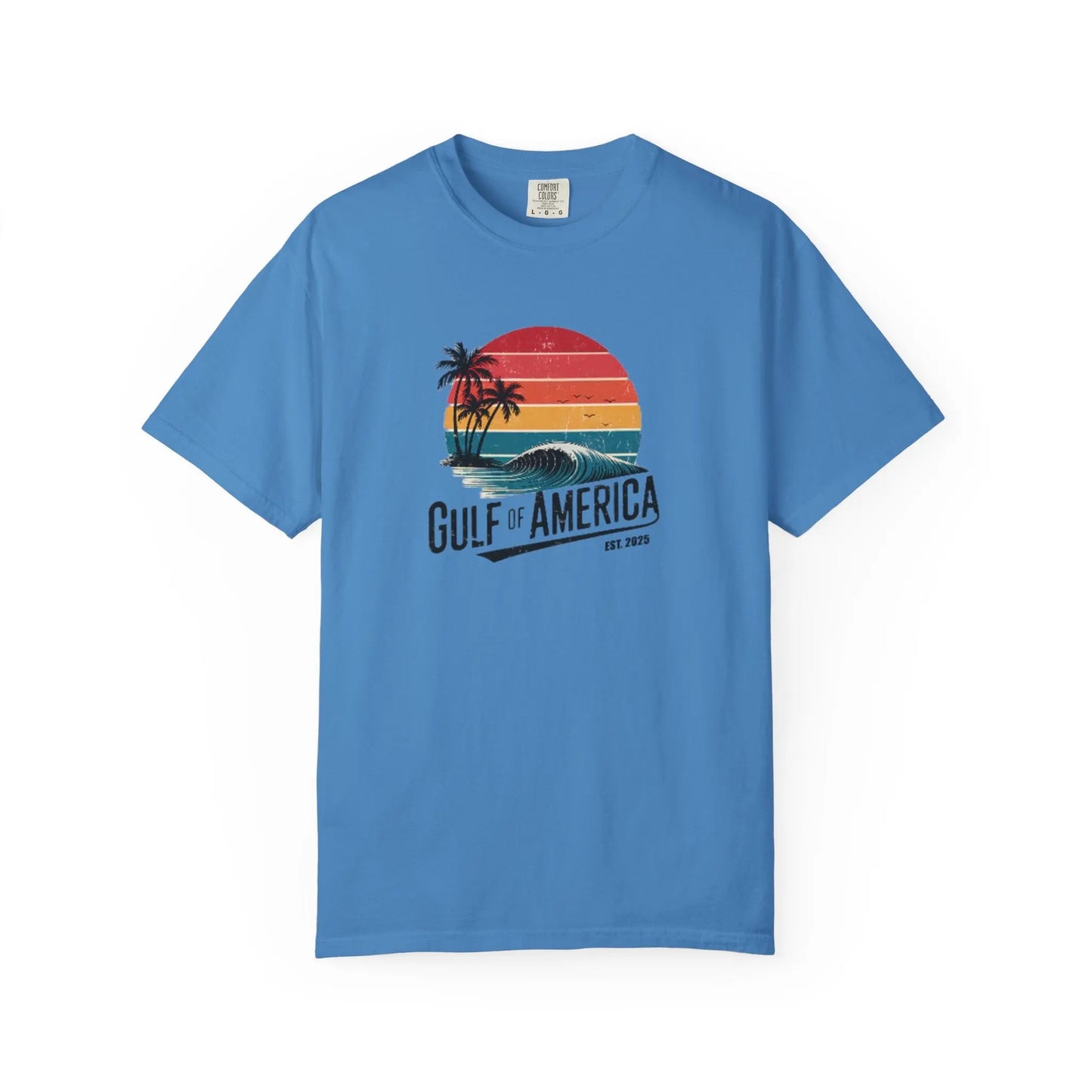 Gulf of America Garment-Dyed T-shirt, Beach Vibes Tee, Summer Apparel, Travel Shirt, Vacation Gift, Unisex Style Printify
