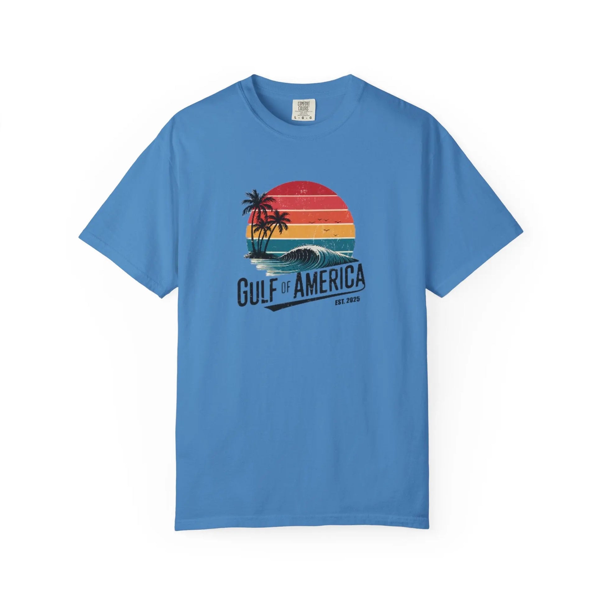 Gulf of America Garment-Dyed T-shirt, Beach Vibes Tee, Summer Apparel, Travel Shirt, Vacation Gift, Unisex Style Printify