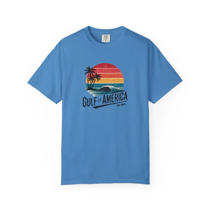 Gulf of America Garment-Dyed T-shirt, Beach Vibes Tee, Summer Apparel, Travel Shirt, Vacation Gift, Unisex Style Printify