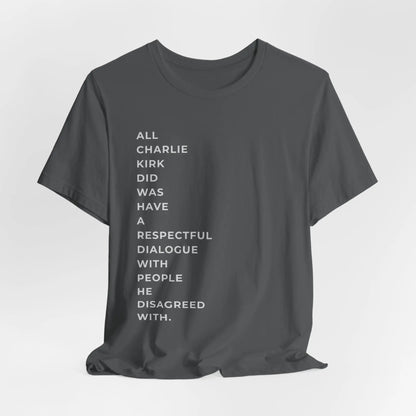 American Patriot Charlie Kirk Shirt, Unisex Tee for Rip Charlie Kirk Supporters, Political Activist Gift, Red White Blue Tee, Conservative - Galvaleos