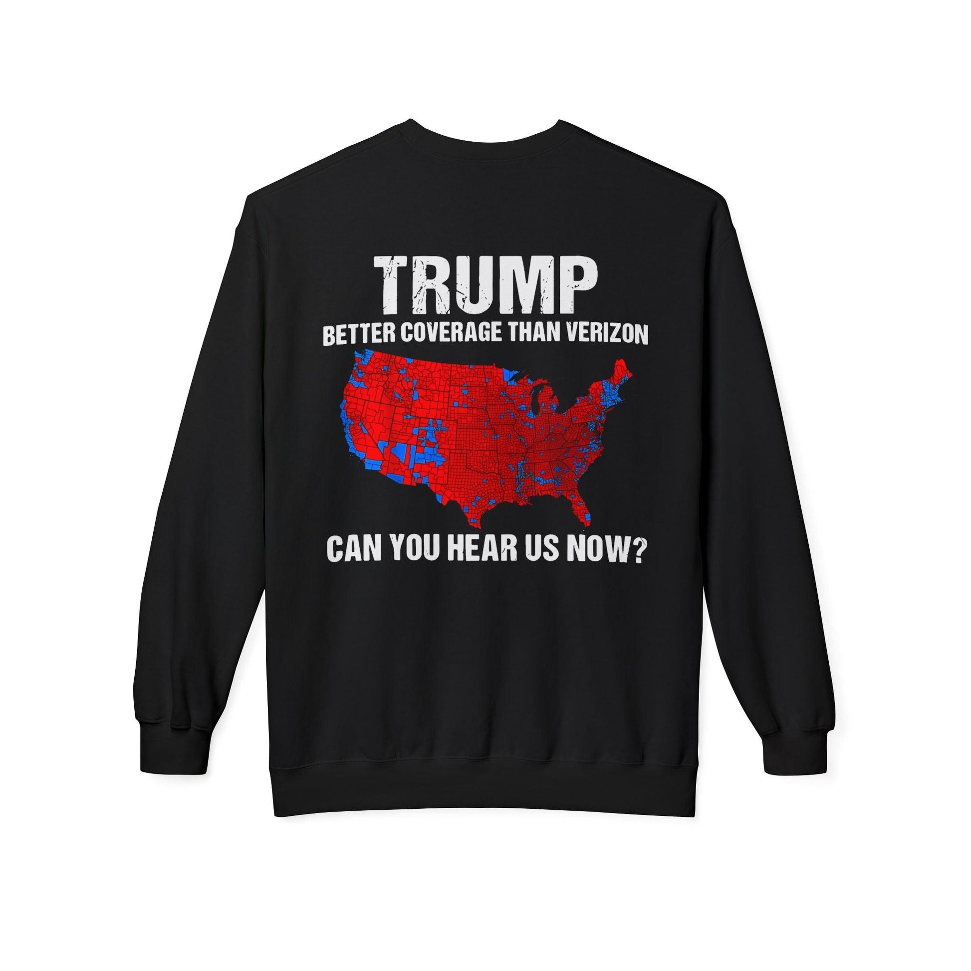 President Trump 45 47 Sweatshirt, More Coverage Than Verizon Sweatshirt, Trump Won, Landslide, soft style sweatshirt - Galvaleos Galvaleos Galvaleos White / S Printify Sweatshirt President Trump 45 47 Sweatshirt, More Coverage Than Verizon Sweatshirt, Trump Won, Landslide, soft style sweatshirt