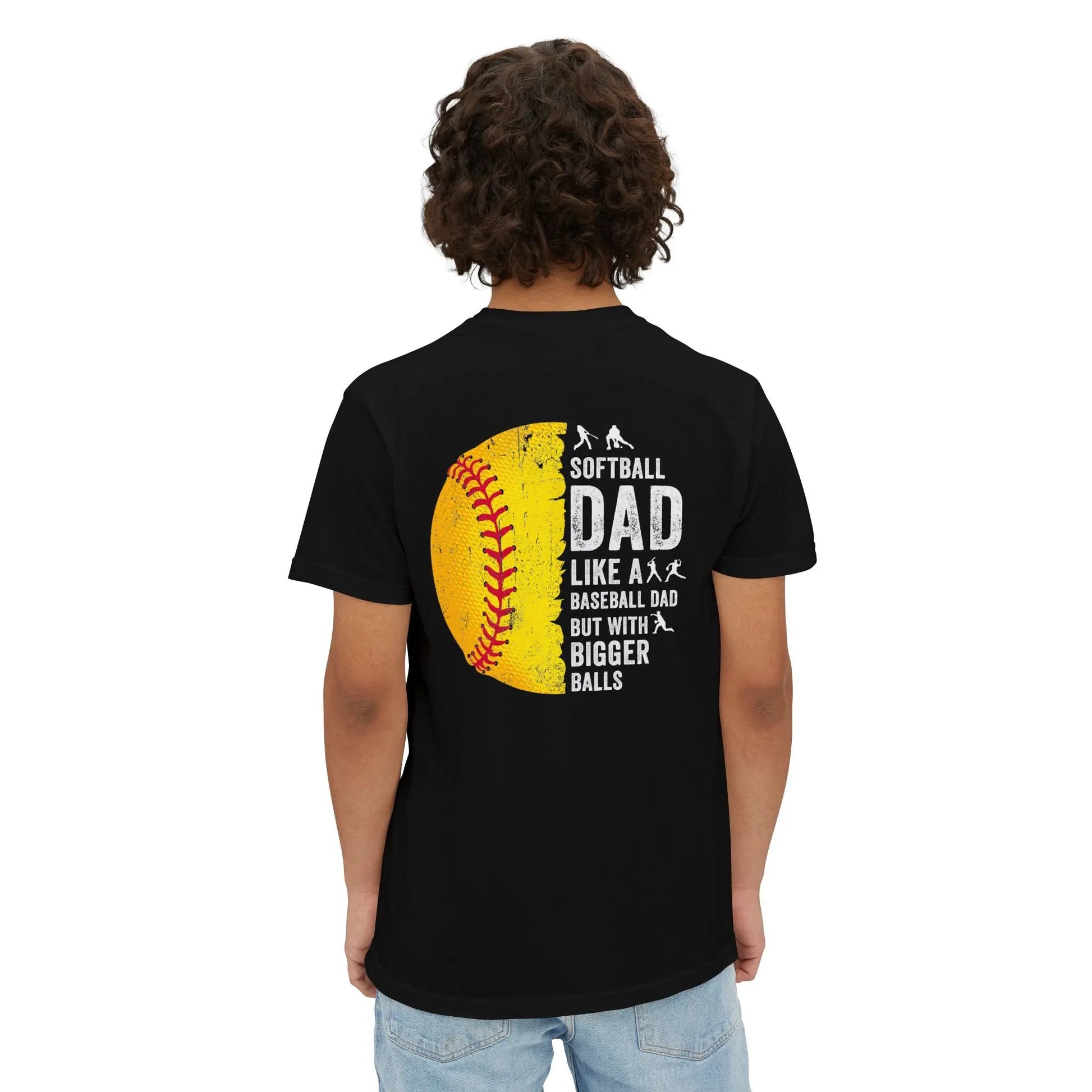 Softball Dad Pocket T-Shirt, Unisex Athletic Tee, Fun Gift for Sports Lovers, Father's Day Shirt, Casual Everyday Wear Printify