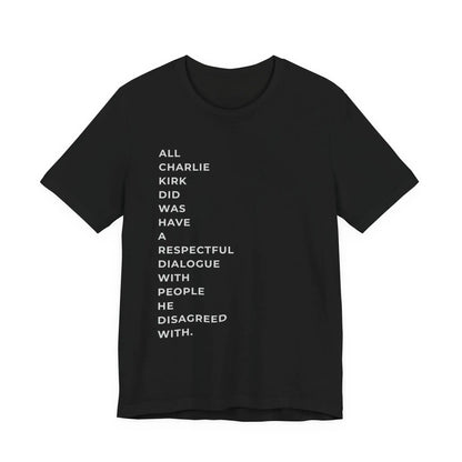 American Patriot Charlie Kirk Shirt, Unisex Tee for Rip Charlie Kirk Supporters, Political Activist Gift, Red White Blue Tee, Conservative - Galvaleos
