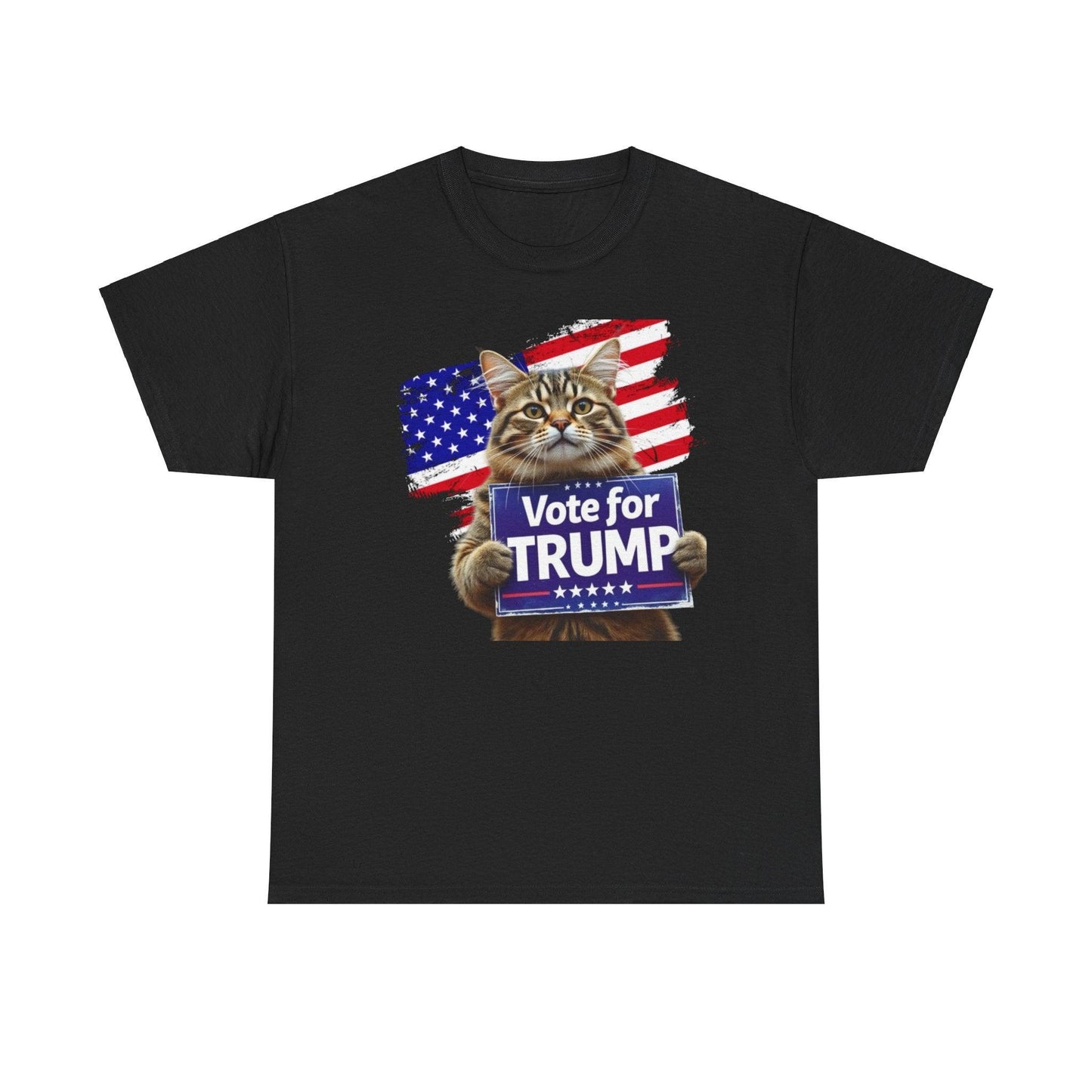 Vote for Trump 2024 Cats Stand with Trump Unisex Tshirt - Galvaleos Galvaleos Galvaleos Ash / S Printify T-Shirt Vote for Trump 2024 Cats Stand with Trump Unisex Tshirt