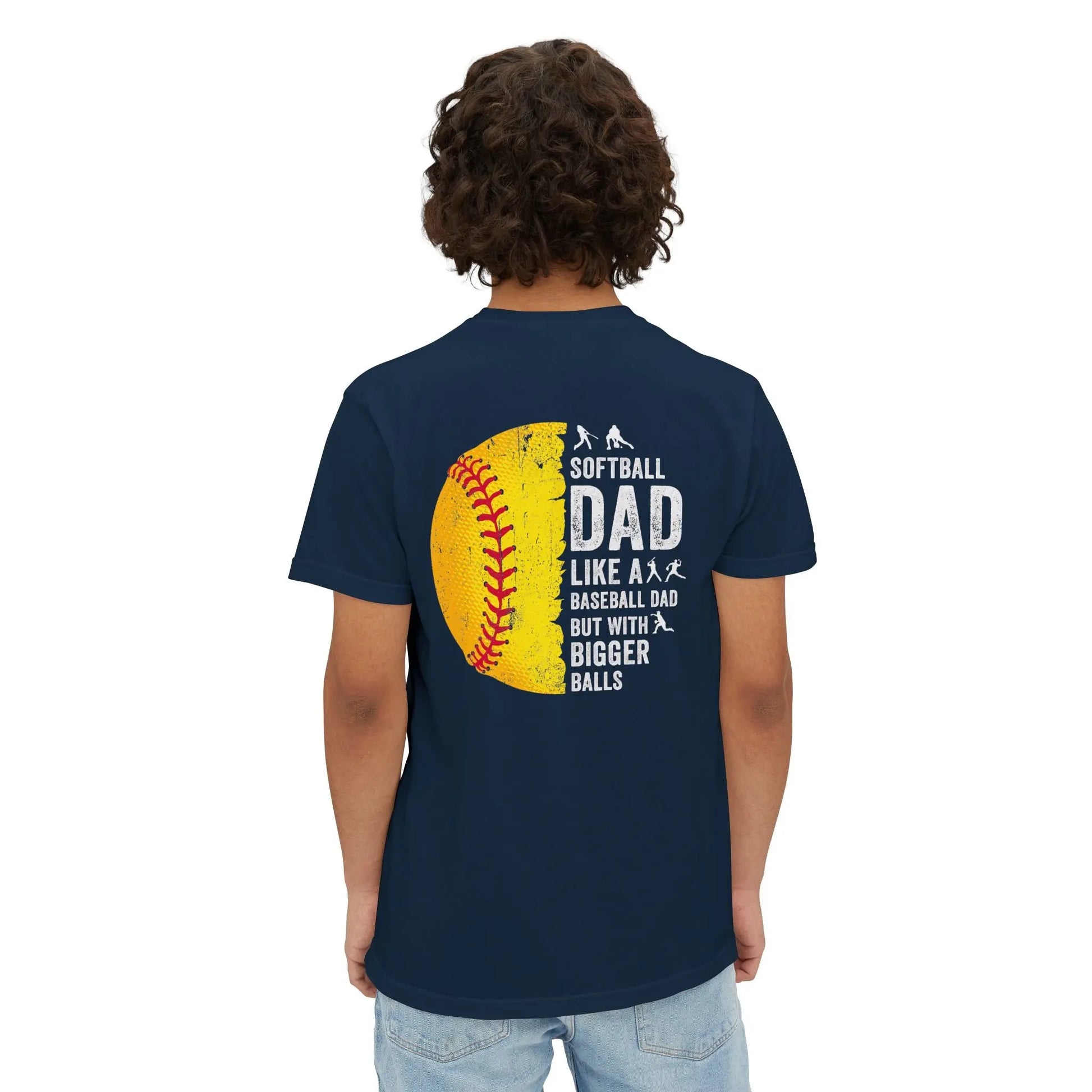 Softball Dad Pocket T-Shirt, Unisex Athletic Tee, Fun Gift for Sports Lovers, Father's Day Shirt, Casual Everyday Wear Printify