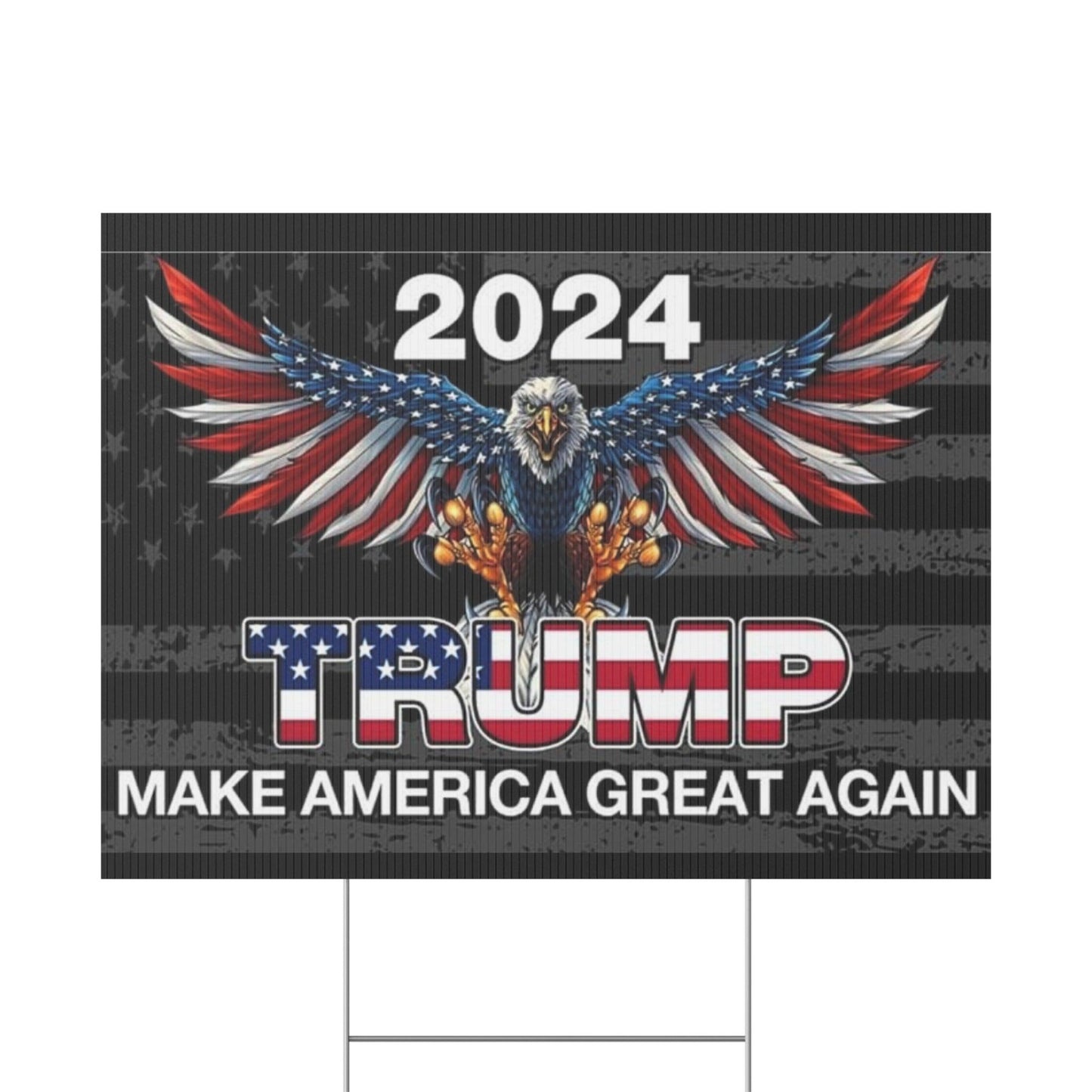 Yard Sign - MAKE AMERICA GREAT AGAIN trump - Galvaleos Galvaleos Galvaleos 24″ x 18″ (Horizontal) Printify Home Decor Yard Sign - MAKE AMERICA GREAT AGAIN trump