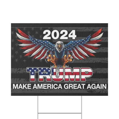 Yard Sign - MAKE AMERICA GREAT AGAIN trump - Galvaleos Galvaleos Galvaleos 24″ x 18″ (Horizontal) Printify Home Decor Yard Sign - MAKE AMERICA GREAT AGAIN trump