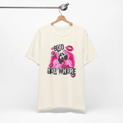 Funny Halloween Unisex Tee, Boo You Whore Shirt, Halloween Costume Top, Halloween Party Tee, Halloween Graphic Tee Printify
