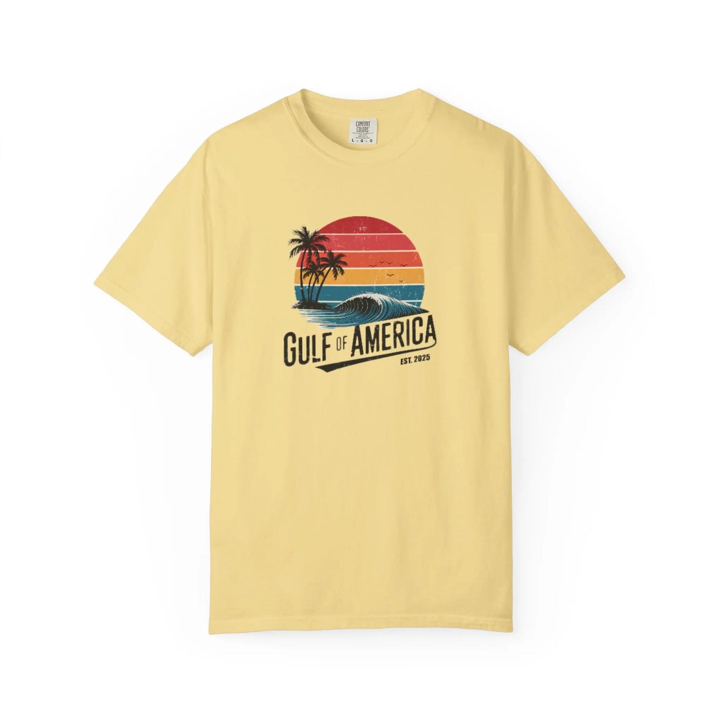 Gulf of America Garment-Dyed T-shirt, Beach Vibes Tee, Summer Apparel, Travel Shirt, Vacation Gift, Unisex Style Printify