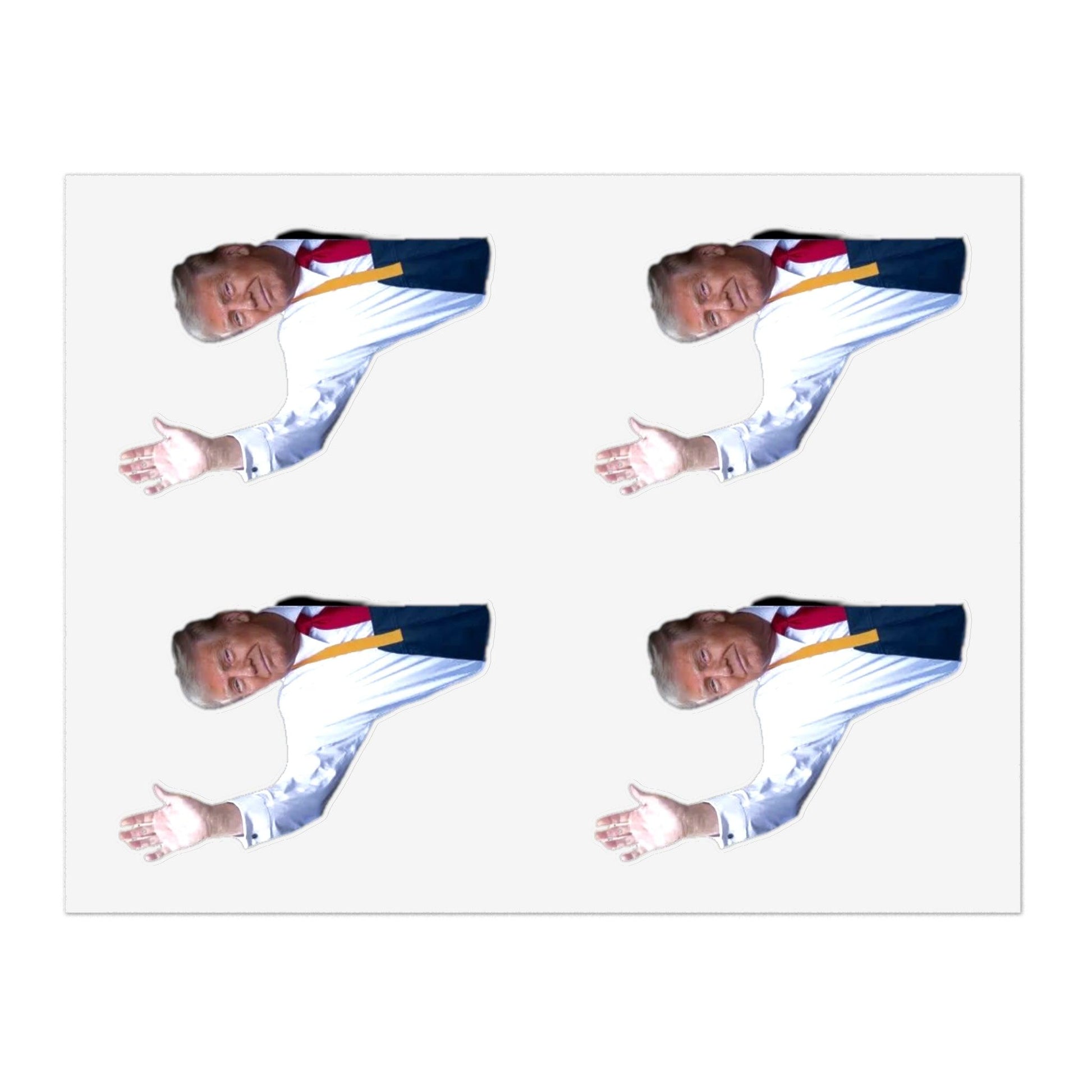 Trump Wave, McDonalds Trump, Funny Trump Stickers, Trump Presidential Election, Trump Humor Sticker Sheet - Galvaleos Galvaleos Galvaleos 11" × 8.5" / Transparent / Die-Cut Printify Paper products Trump Wave, McDonalds Trump, Funny Trump Stickers, Trump Presidential Election, Trump Humor Sticker Sheet