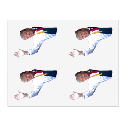 Trump Wave, McDonalds Trump, Funny Trump Stickers, Trump Presidential Election, Trump Humor Sticker Sheet - Galvaleos Galvaleos Galvaleos 11" × 8.5" / Transparent / Die-Cut Printify Paper products Trump Wave, McDonalds Trump, Funny Trump Stickers, Trump Presidential Election, Trump Humor Sticker Sheet