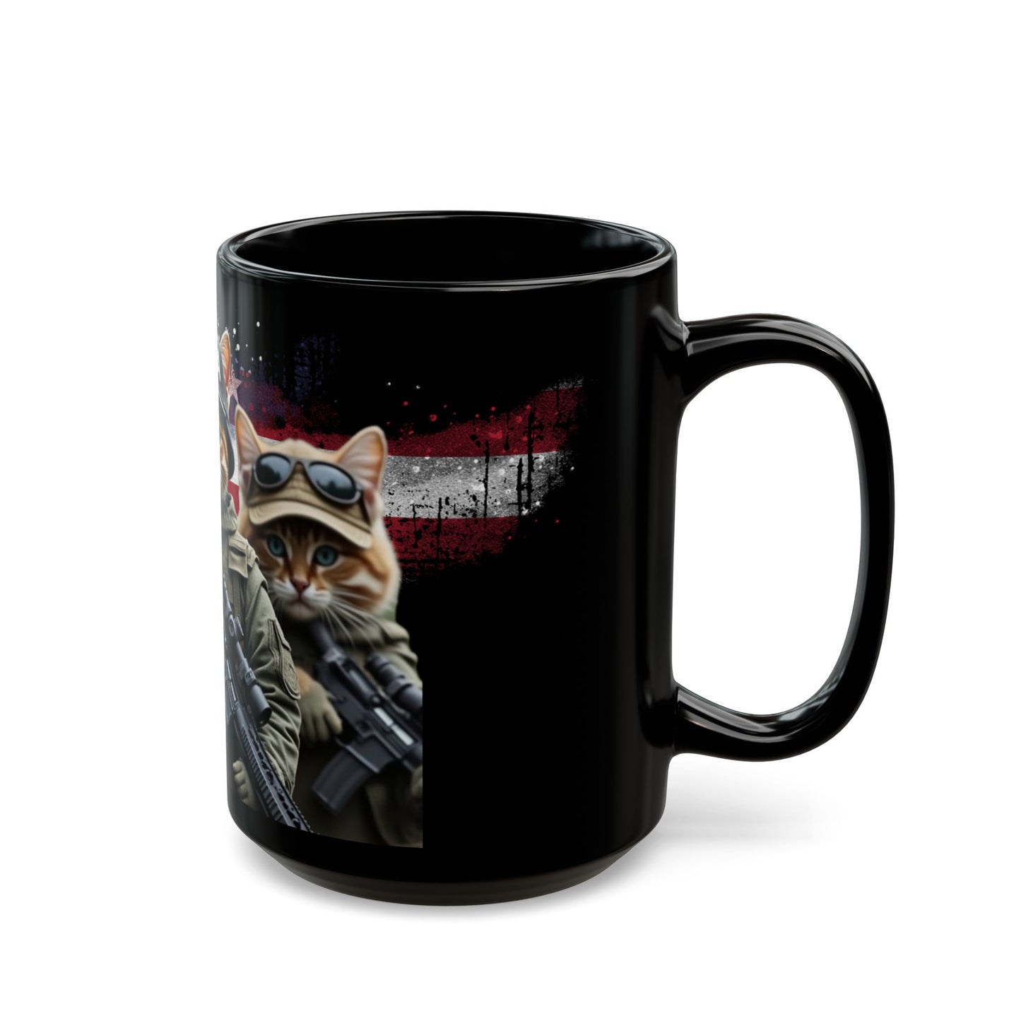 MAGA Military Cats, Patriotic USA Mug