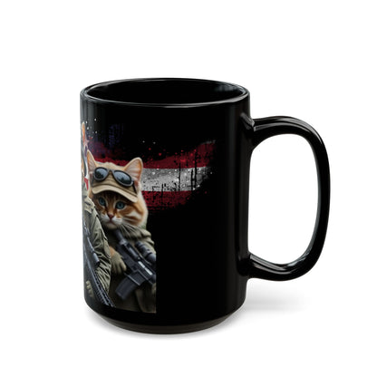 MAGA Military Cats, Patriotic USA Mug