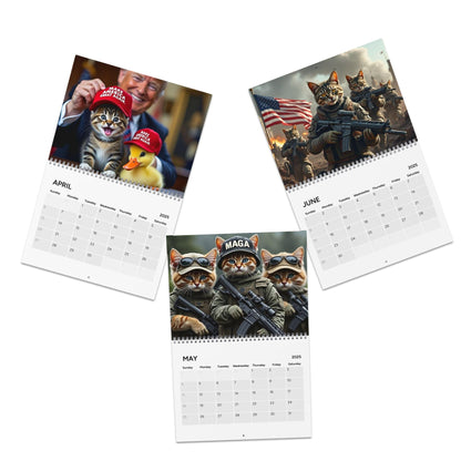 MAGA Trump Cat Calendar (2025) - Galvaleos Galvaleos Galvaleos 10.8" x 8.4" / Semi Glossy Printify Calendar MAGA Trump Cat Calendar (2025)