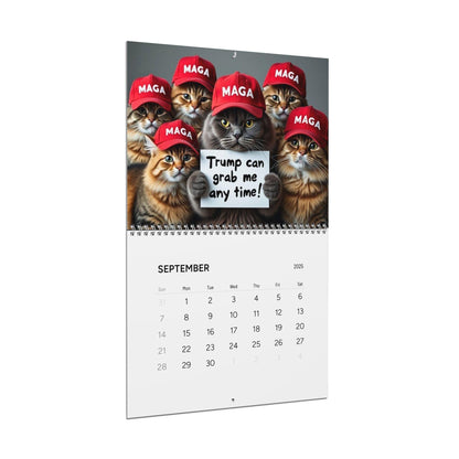 2025 Trump MAGA Cat Calendar, Copy of Donald J Trumps Signature, 2025 Wall Calendar, Desk Calendar, Yearly Planner, Office Decor - Galvaleos Galvaleos Galvaleos 11" x 8.5" / Matte Printify Calendar 2025 Trump MAGA Cat Calendar, Copy of Donald J Trumps Signature, 2025 Wall Calendar, Desk Calendar, Yearly Planner, Office Decor