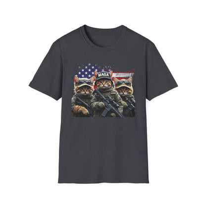 MAGA Cats Tactical Military Trump Patriotic Shirt