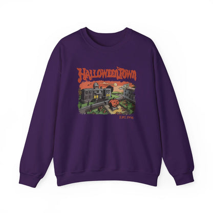 HalloweenTown Sweatshirt, Cozy Fall Sweatshirt, Spooky Vibes, Unisex Crewneck, Halloween Sweatshirt, Fall Sweater Printify