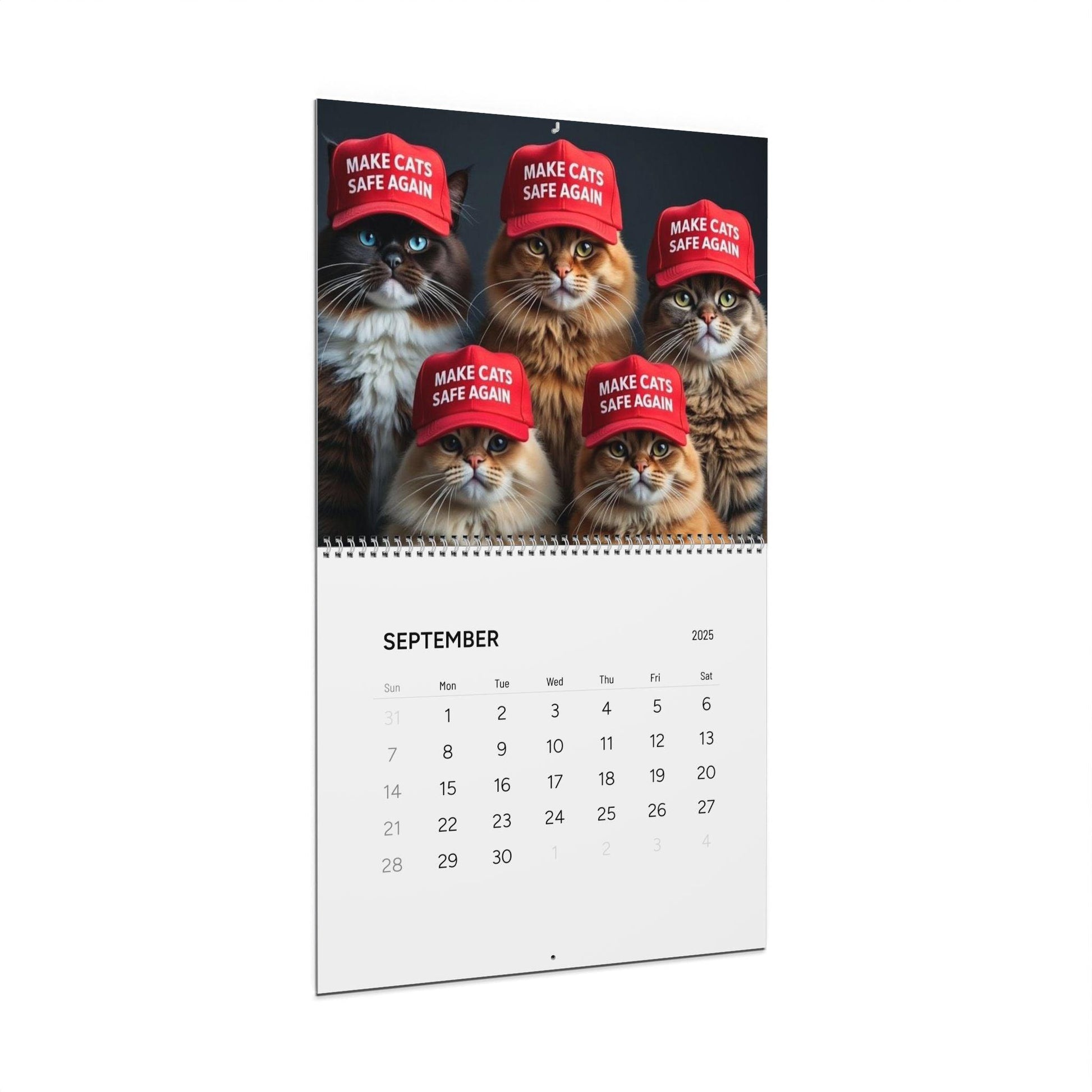 Wall Calendar Trump and Cats 2025 - Galvaleos Galvaleos Galvaleos 11" x 8.5" / Matte Printify Calendar Wall Calendar Trump and Cats 2025