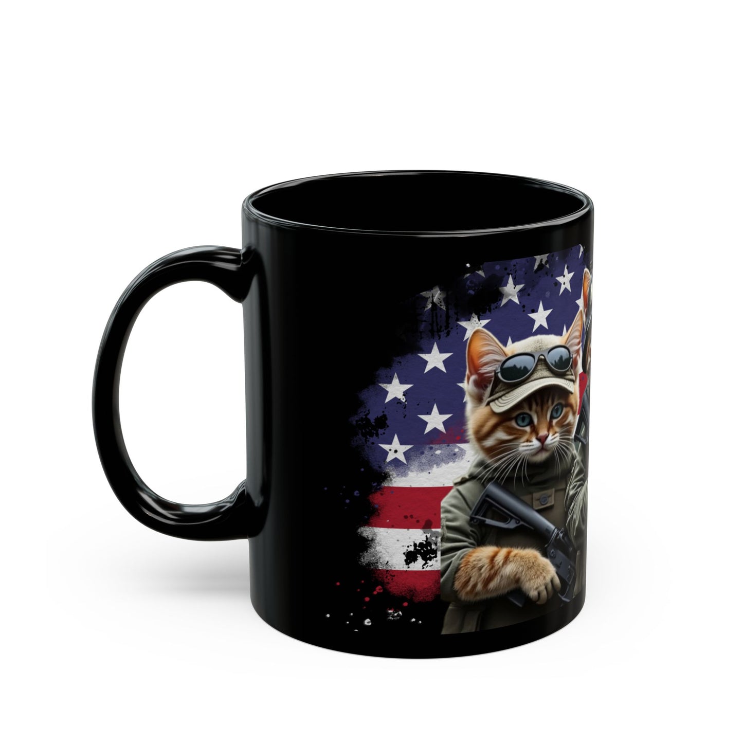 MAGA Military Cats, Patriotic USA Mug