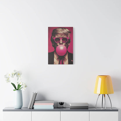 Donald Trump Bubble Gum Art - Stretched Canvas