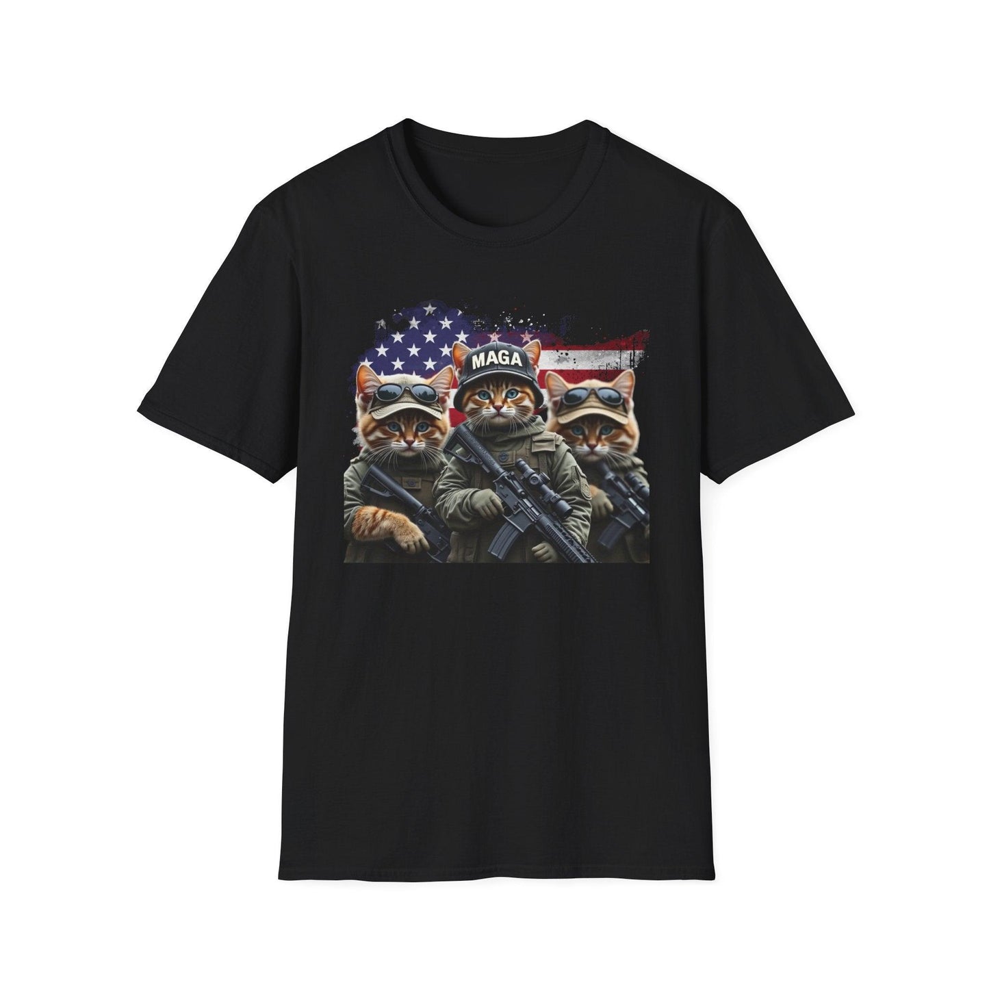 MAGA Cats Tactical Military Trump Patriotic Shirt