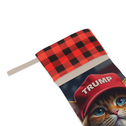 Trump MAGA Cat Christmas Stocking