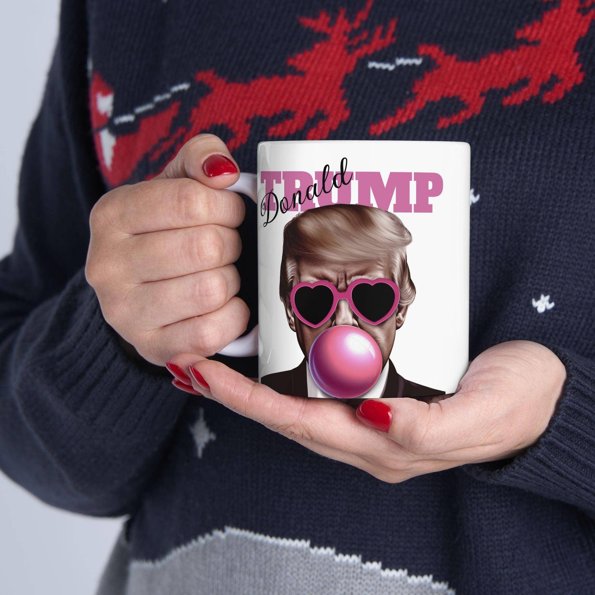 Funny Trump Mug, Trump Daddy Ceramic Mug, Christmas Gift for Trump Fans, Trump Bubble Gum, 11oz 15oz Mug, Political Gift, Unique Mug - Galvaleos Galvaleos Galvaleos 11oz Printify Mug Funny Trump Mug, Trump Daddy Ceramic Mug, Christmas Gift for Trump Fans, Trump Bubble Gum, 11oz 15oz Mug, Political Gift, Unique Mug