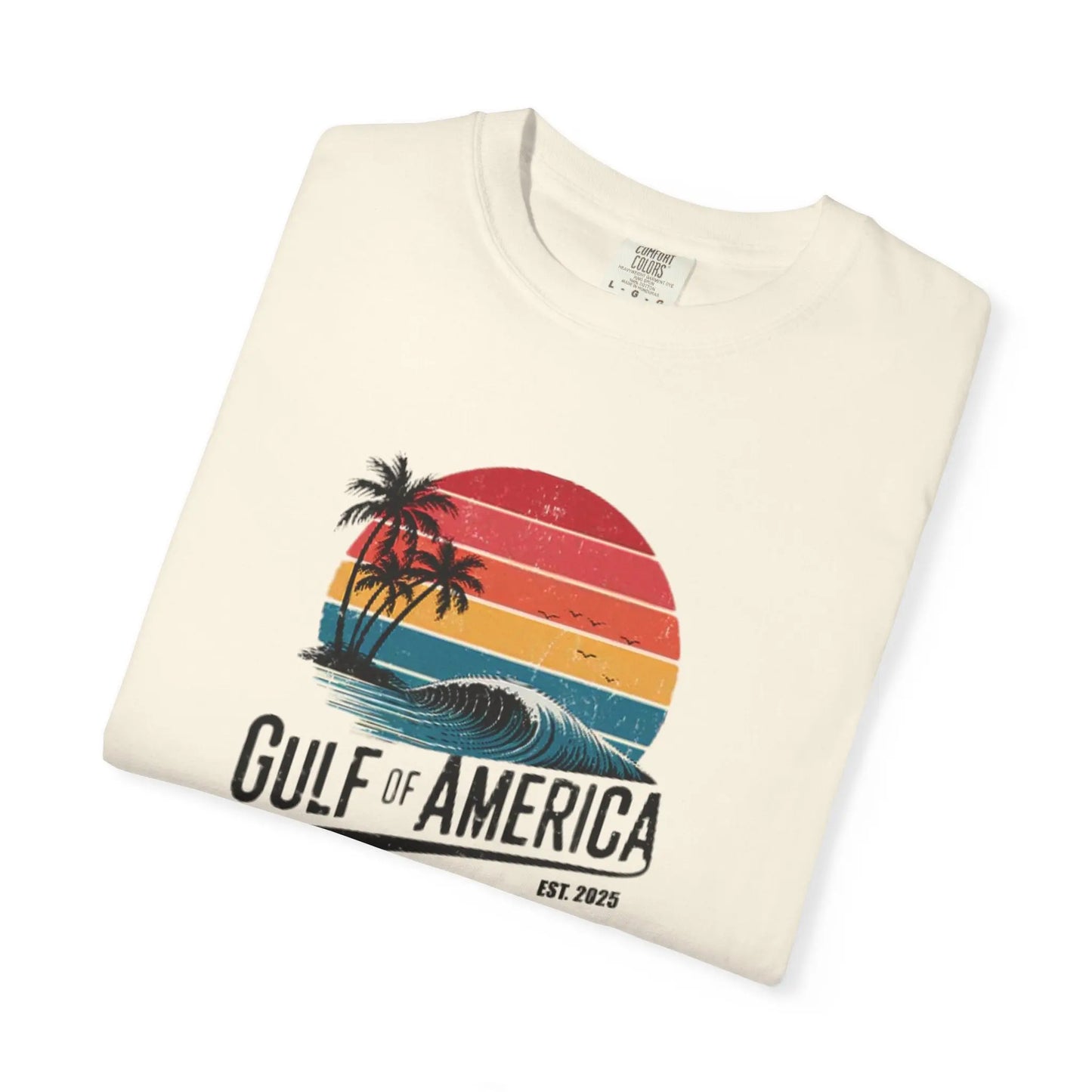 Gulf of America Garment-Dyed T-shirt, Beach Vibes Tee, Summer Apparel, Travel Shirt, Vacation Gift, Unisex Style Printify