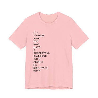 American Patriot Charlie Kirk Shirt, Unisex Tee for Rip Charlie Kirk Supporters, Political Activist Gift, Red White Blue Tee, Conservative - Galvaleos