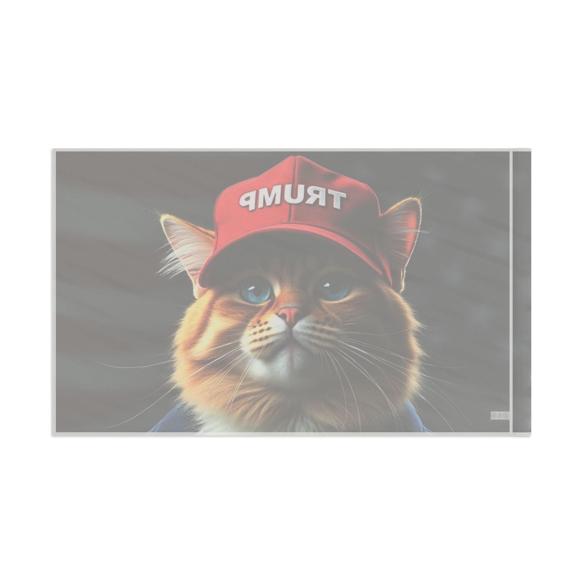 Trump Cat American Flag MAGA, Patriotic, USA, Conservative - Galvaleos Galvaleos Galvaleos 18" x 12" Printify Home Decor Trump Cat American Flag MAGA, Patriotic, USA, Conservative