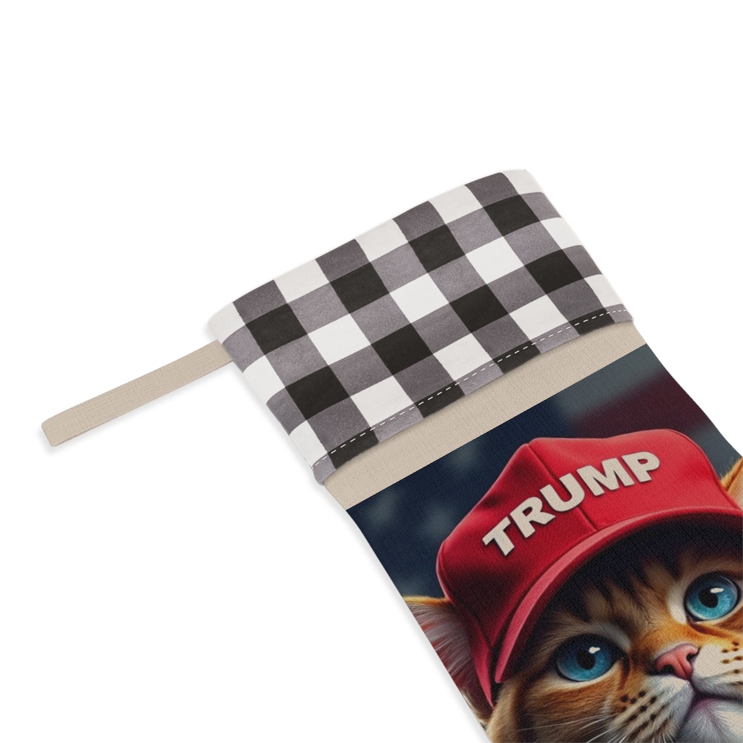 Trump MAGA Cat Christmas Stocking