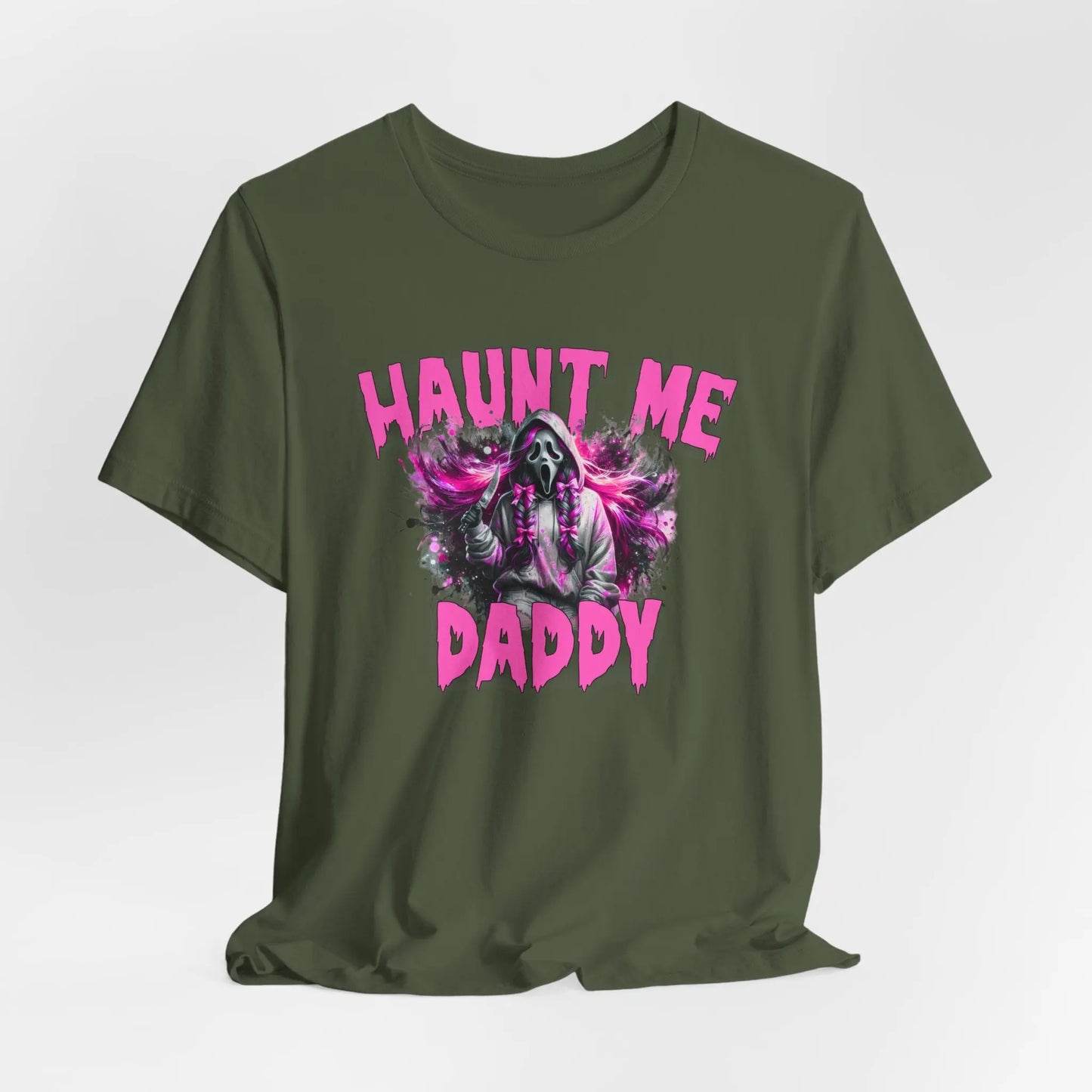 Funny Halloween Unisex Tee, Haunt Me Daddy Shirt, Fall Vibes, Halloween Costume, Spooky Graphic Shirt, Halloween Outfit Printify