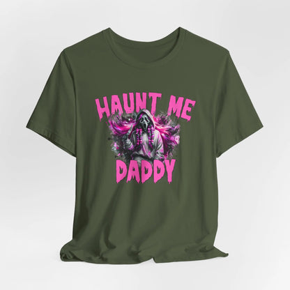Funny Halloween Unisex Tee, Haunt Me Daddy Shirt, Fall Vibes, Halloween Costume, Spooky Graphic Shirt, Halloween Outfit Printify