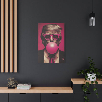 Donald Trump Bubble Gum Art - Stretched Canvas