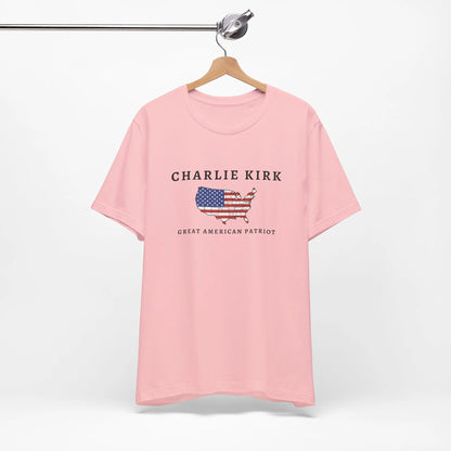 Charlie Kirk Tribute Shirt, Great American Patriot Top, RIP Charlie Kirk Memorial Shirt, USA Hero Apparel Printify
