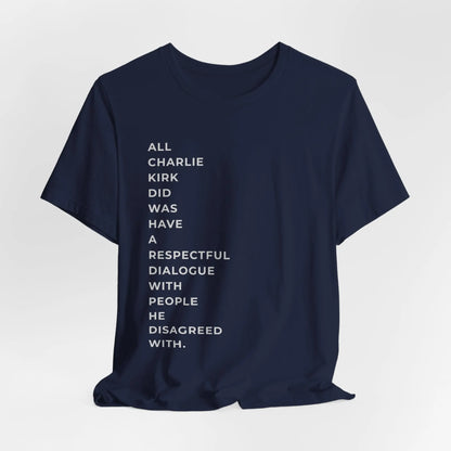 American Patriot Charlie Kirk Shirt, Unisex Tee for Rip Charlie Kirk Supporters, Political Activist Gift, Red White Blue Tee, Conservative - Galvaleos