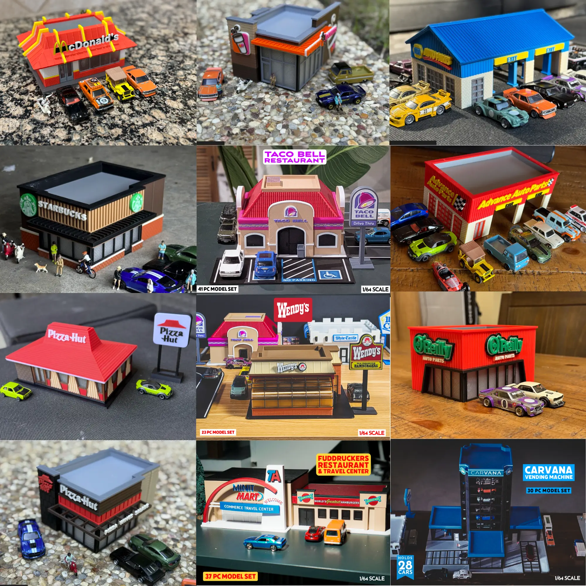Diorama Building Kits for Hot Wheels & Diecast Cars | DIY Model Display Set Galvaleos