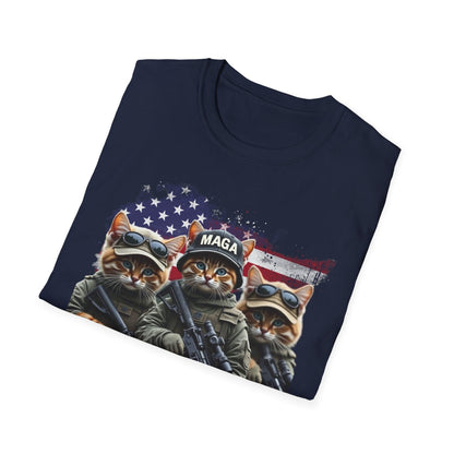 MAGA Cats Tactical Military Trump Patriotic Shirt