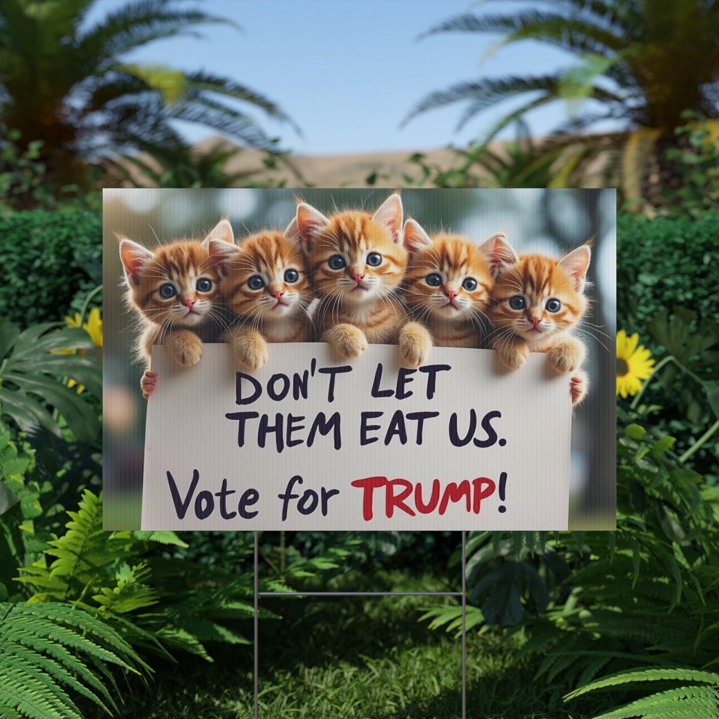 Yard Sign - Dont let them eat us. - Galvaleos Galvaleos Galvaleos 18″ x 12″ (Horizontal) Printify Home Decor Yard Sign - Dont let them eat us.