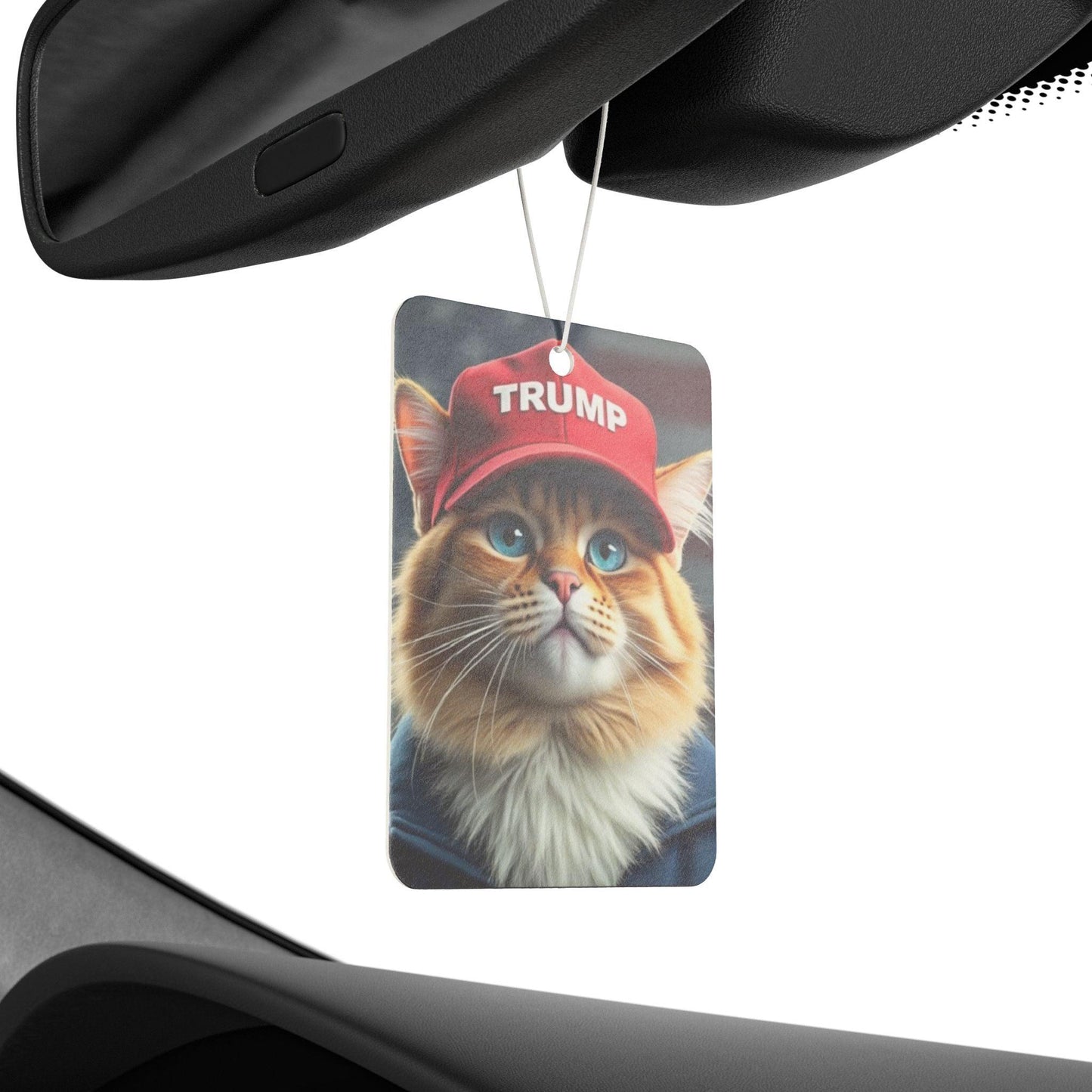 Cats for Trump Car Air Freshner, Political Car Accessory, Funny President Gift, Vehicle Scent Diffuser, Unique Novelty Item - Galvaleos Galvaleos Galvaleos 2.75'' × 4'' / Rectangle / Black Ice Printify Accessories Cats for Trump Car Air Freshner, Political Car Accessory, Funny President Gift, Vehicle Scent Diffuser, Unique Novelty Item