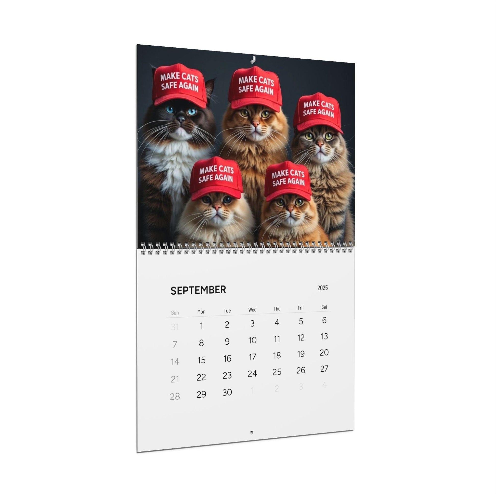 Wall Calendar Trump and Cats 2025 - Galvaleos Galvaleos Galvaleos 11" x 8.5" / Matte Printify Calendar Wall Calendar Trump and Cats 2025