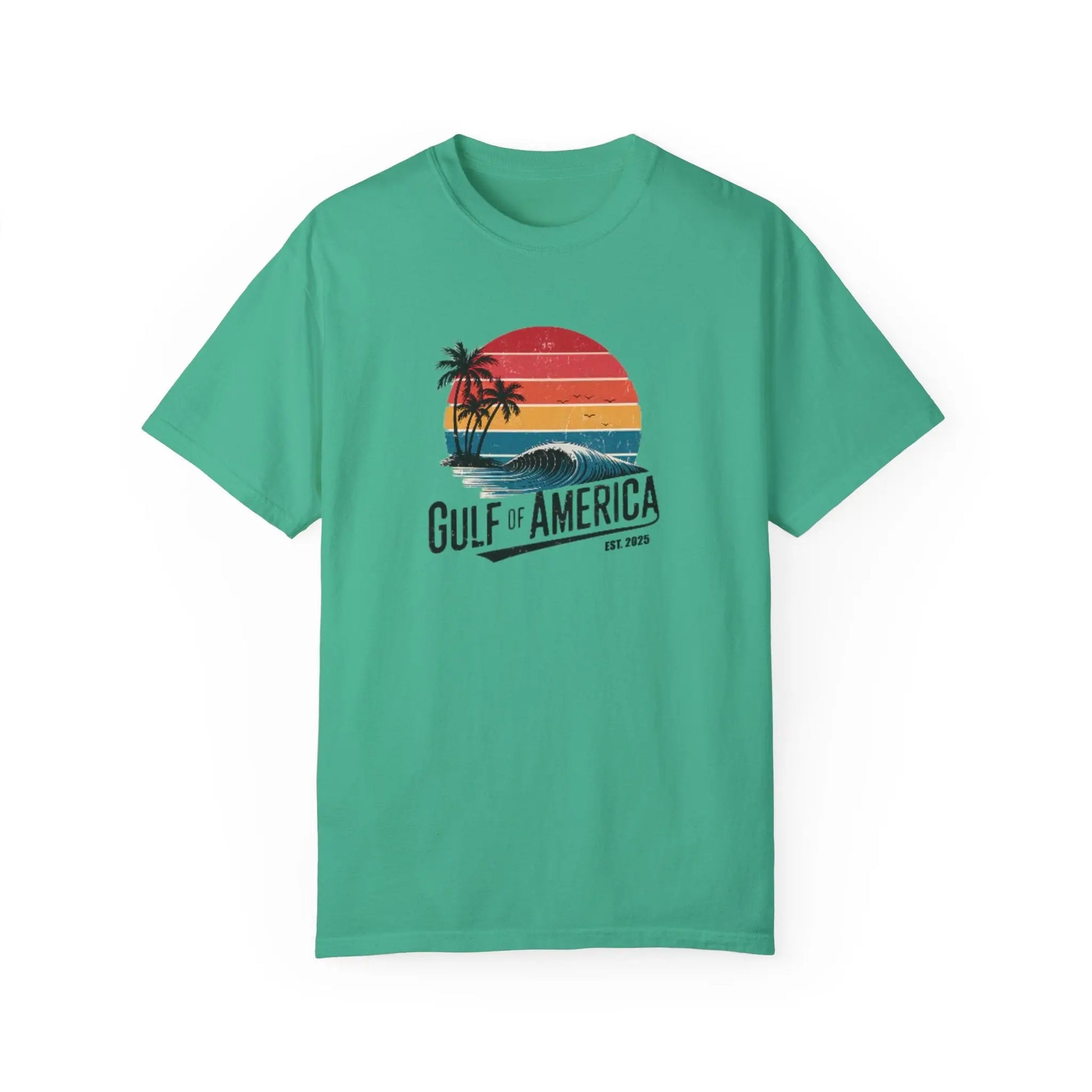 Gulf of America Garment-Dyed T-shirt, Beach Vibes Tee, Summer Apparel, Travel Shirt, Vacation Gift, Unisex Style - Galvaleos