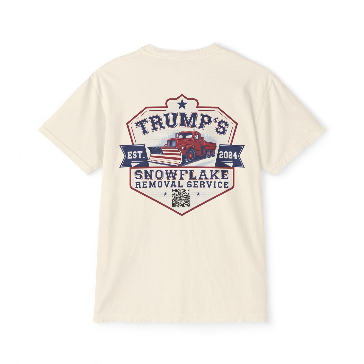 Trump Snowflake Removal QR Code, Trump YMCA Dance, Comfort Colors Unisex Pocket Tshirt