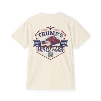 Trump Snowflake Removal QR Code, Trump YMCA Dance, Comfort Colors Unisex Pocket Tshirt